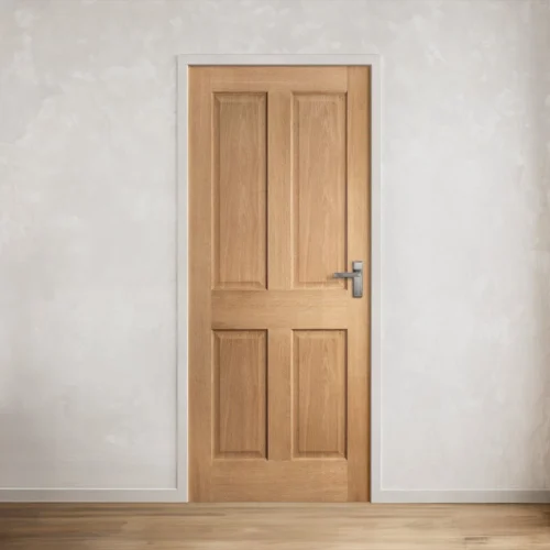 White Oak Unfinished Internal Oregon 4 Panel KF FD30 Fire Door (121798)