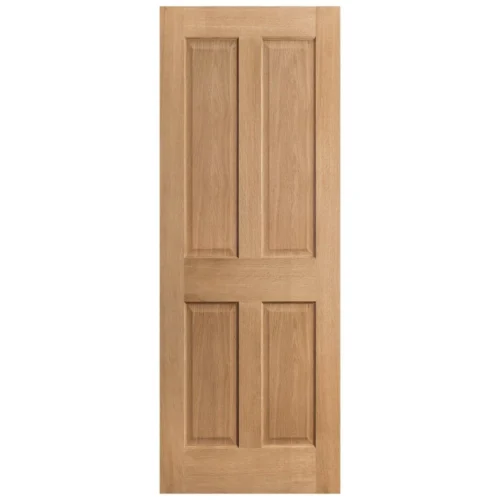 White Oak Unfinished Internal Oregon 4 Panel KF FD30 Fire Door (121798) -Oak Door Store 1734706627 03895400