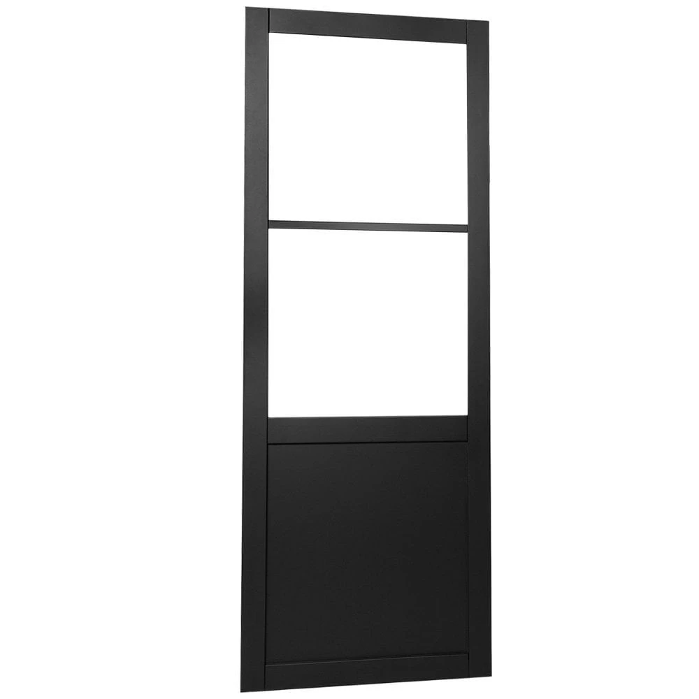 Jet Internal Black Fully Finished 1 Panel 2 Light Clear Glass Industrial Studio Door (124152) 2 Jet Internal Black Fully Finished 1 Panel 2 Light Clear Glass Industrial Studio Door (124152) - Image 2
