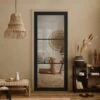 Jet Black Internal Fully Finished 3 Light Clear Glass Industrial Studio Door (124154)