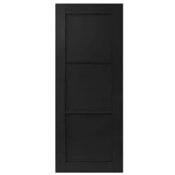 Jet Black Internal Fully Finished 3 Panel Industrial Studio FD30 Fire Door (124158) -Oak Door Store 1735568394 70395600