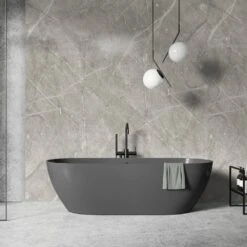 Liberty Altlantic Marble Grey - 2650 X 1230mm Waterproof Wall Panelling (124181)