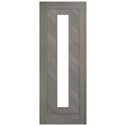 Light Grey Internal Fully Finished Endure Laminate Stockholm Clear Glass Door (122011) -Oak Door Store 1735824849 50883600