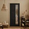 Black Fully Internal Finished Endure Laminate Ladder Clear Glass Door (122002)