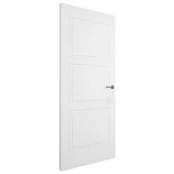 White Internal Lifestyle Moulded Smooth Shallow Groove 3 Panel Door (124299) -Oak Door Store 1736789801 25075500