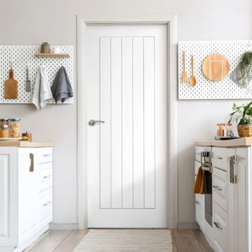 White Internal Lifestyle Moulded Smooth Cottage 5 Panel Door (124297)