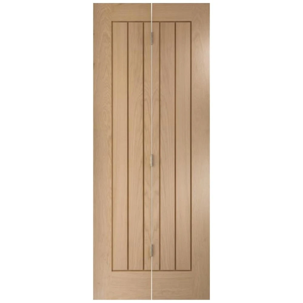 Oak Internal Unfinished Bi-Fold Oregon Cottage Door (47977) 2 Oak Internal Unfinished Bi-Fold Oregon Cottage Door (47977) - Image 2