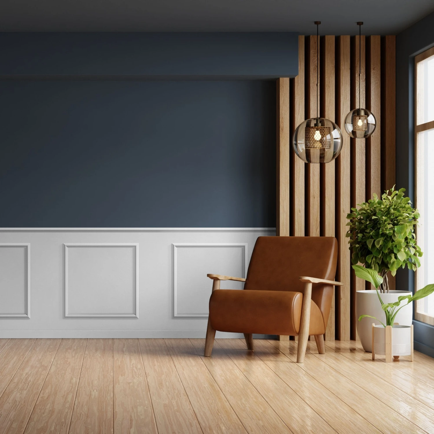 White - Painted Small Wall Panelling Kit (123770) 1 White - Painted Small Wall Panelling Kit (123770)