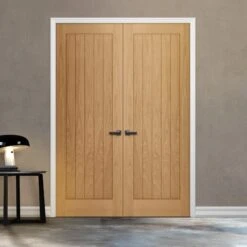 Internal Oak Unfinished Farley Door Pair Door (121378)