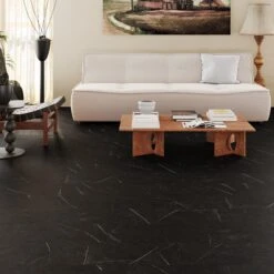 Black Marble - Prime Plus 5mm Embossed Purecoat Rigid Core Vinyl Flooring (123026)