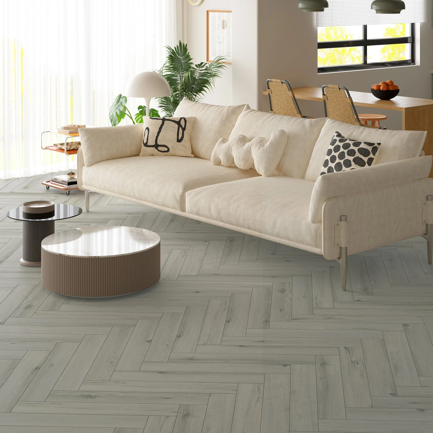 Merritt Oak - Foundation Herringbone LVT 5mm Anti-Microbial UV Coated Rigid Core Vinyl Flooring (123006) 1 Merritt Oak - Foundation Herringbone LVT 5mm Anti-Microbial UV Coated Rigid Core Vinyl Flooring (123006)