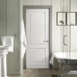 White Internal Lifestyle Moulded Smooth Caprice 2 Panel FD30 Fire Door (124332)