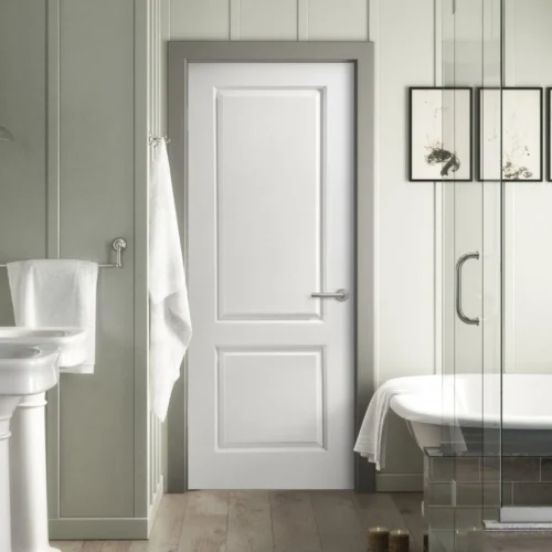 White Internal Lifestyle Moulded Smooth Caprice 2 Panel FD30 Fire Door (124332)