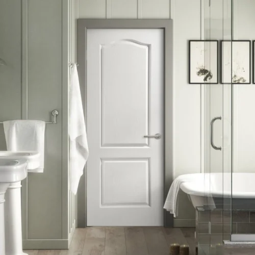 White Internal Lifestyle Moulded Textured Classique 2 Panel Arch FD30 Fire Door (124333)