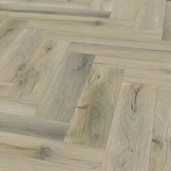 Mission Oak - Foundation Herringbone LVT 5mm Anti-Microbial UV Coated Rigid Core Vinyl Flooring (123004) -Oak Door Store 1737651189 87685100