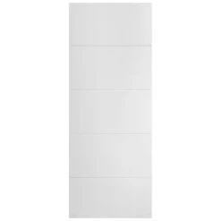 White Internal Lifestyle Moulded Smooth Horizontal 5 Panel FD30 Fire Door (124334) -Oak Door Store 1737708699 63627600