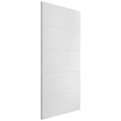 White Internal Lifestyle Moulded Smooth Horizontal 5 Panel FD30 Fire Door (124334) -Oak Door Store 1737708700 39331400
