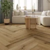 Quesnel Oak - Foundation Herringbone LVT 5mm Anti-Microbial UV Coated Rigid Core Vinyl Flooring (123002)