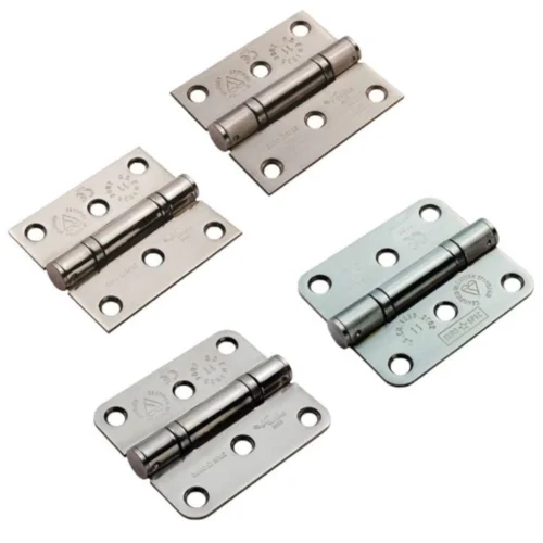 76mm (3") Grade 11 Fire Rated Radius Ball Bearing Hinge Pair - Satin Stainless Steel (124374)
