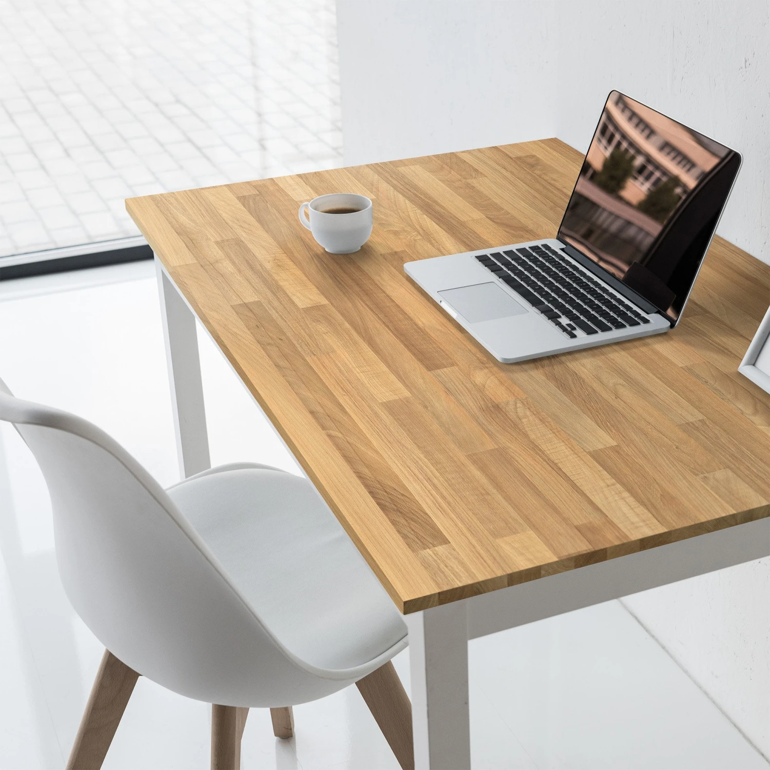 18mm Solid Finger-Jointed European Oak Furniture Board (2.40m), Euro Oak 2 18mm Solid Finger-Jointed European Oak Furniture Board (2.40m), Euro Oak - Image 2