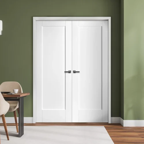 Internal White Primed Pattern 10 1 Panel Pair Door (121422)