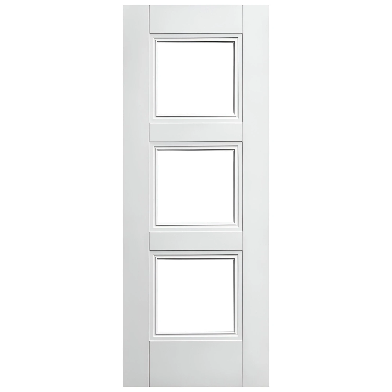 White Internal Primed Elegance Ripley 3 Light Clear Glass Door (88072) 3 White Internal Primed Elegance Ripley 3 Light Clear Glass Door (88072) - Image 3