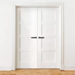 Internal White Primed Shaker 4 Panel Pair Door (121431)