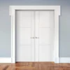 Internal White Primed Trent 3 Panel Pair Door (121437)