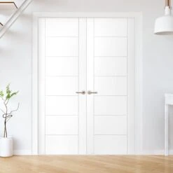 Internal White Primed Pedrena 7P Pair Door (121426)