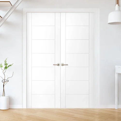 Internal White Primed Pedrena 7P Pair Door (121426)