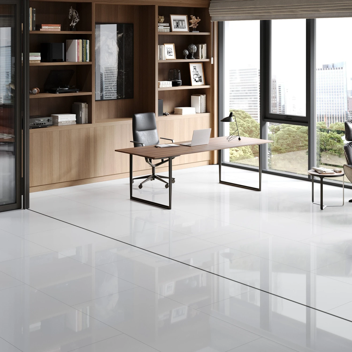 White - Lustre SPC 6mm High Gloss Rigid Core Vinyl Flooring (108417) 4 White - Lustre SPC 6mm High Gloss Rigid Core Vinyl Flooring (108417) - Image 4