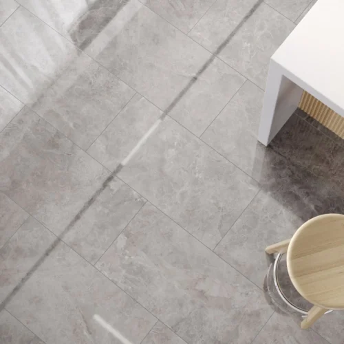 Agios Cinzento - Lustre Stone 8mm High Gloss Laminate Flooring (91931) -Oak Door Store 1742226370 66434400