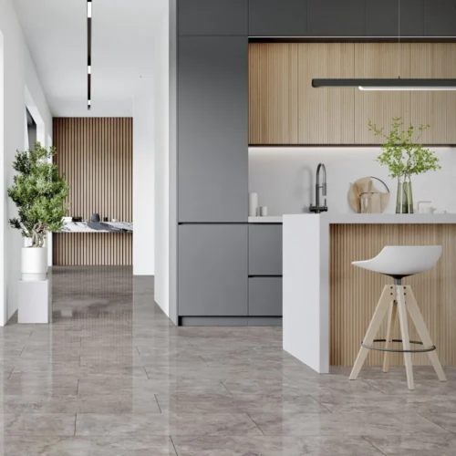 Agios Cinzento - Lustre Stone 8mm High Gloss Laminate Flooring (91931) -Oak Door Store 1742226373 84727800