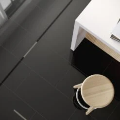 Black - Lustre Flawless 8mm High Gloss Laminate Flooring (69725) -Oak Door Store 1742226722 90202400