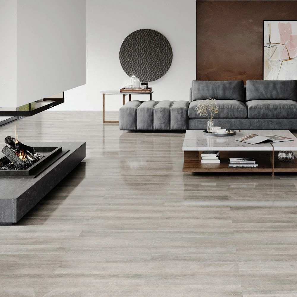 Stave Oak - Lustre 8mm High Gloss Laminate Flooring (84871) 1 Stave Oak - Lustre 8mm High Gloss Laminate Flooring (84871)