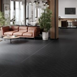 Black - Lustre SPC 6mm High Gloss Rigid Core Vinyl Flooring (108418)