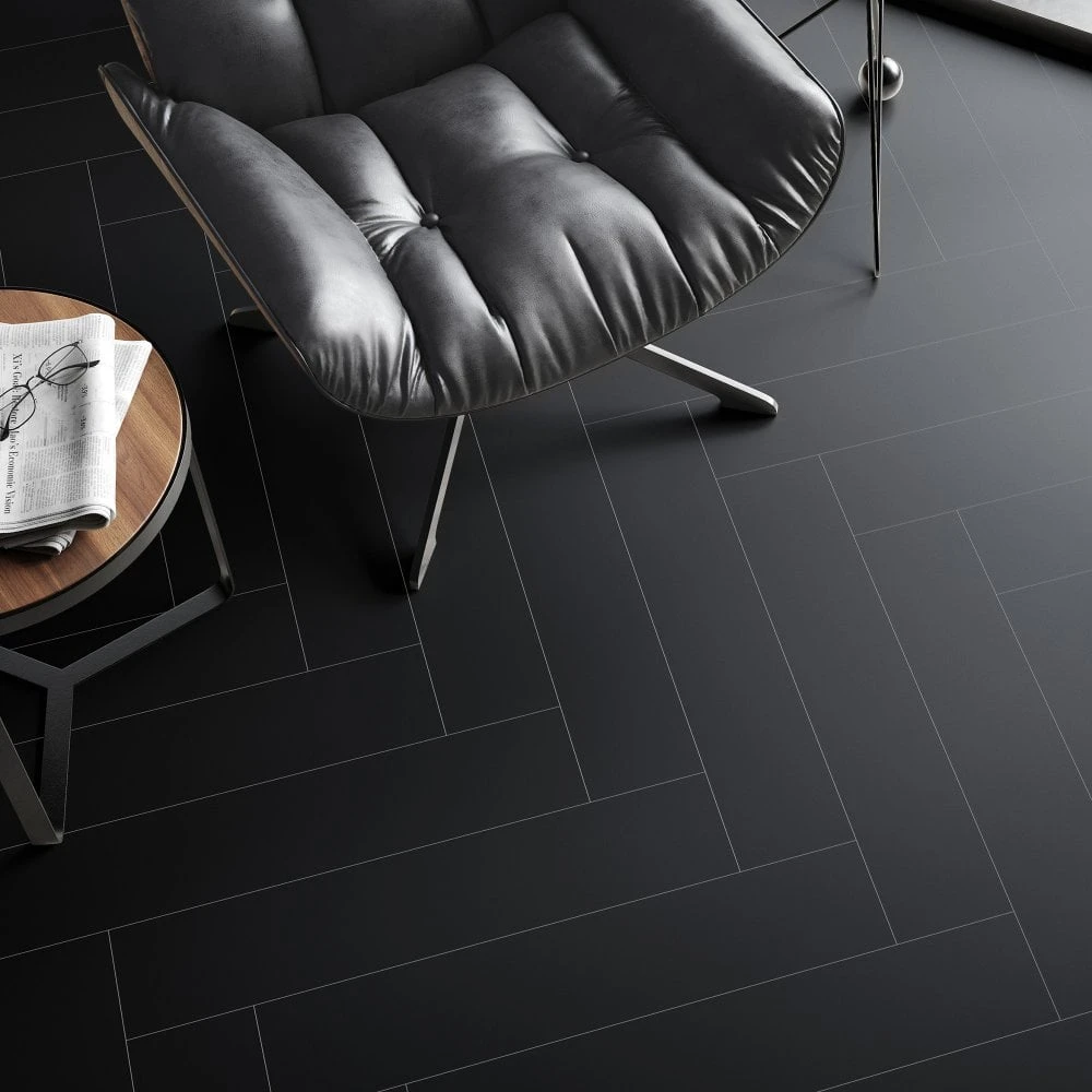 Black - Lustre SPC 6mm High Gloss Rigid Core Vinyl Flooring (108418) 3 Black - Lustre SPC 6mm High Gloss Rigid Core Vinyl Flooring (108418) - Image 3