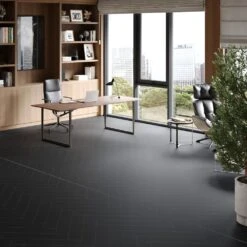 Black - Lustre SPC 6mm High Gloss Rigid Core Vinyl Flooring (108418) 9 Black - Lustre SPC 6mm High Gloss Rigid Core Vinyl Flooring (108418) -Oak Door Store 1742376222 75563100