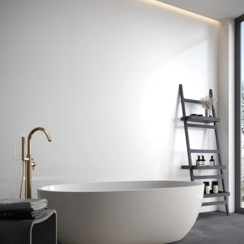 Liberty White - Lustre Stone 800 X 400mm Waterproof Wall Panelling (122687)