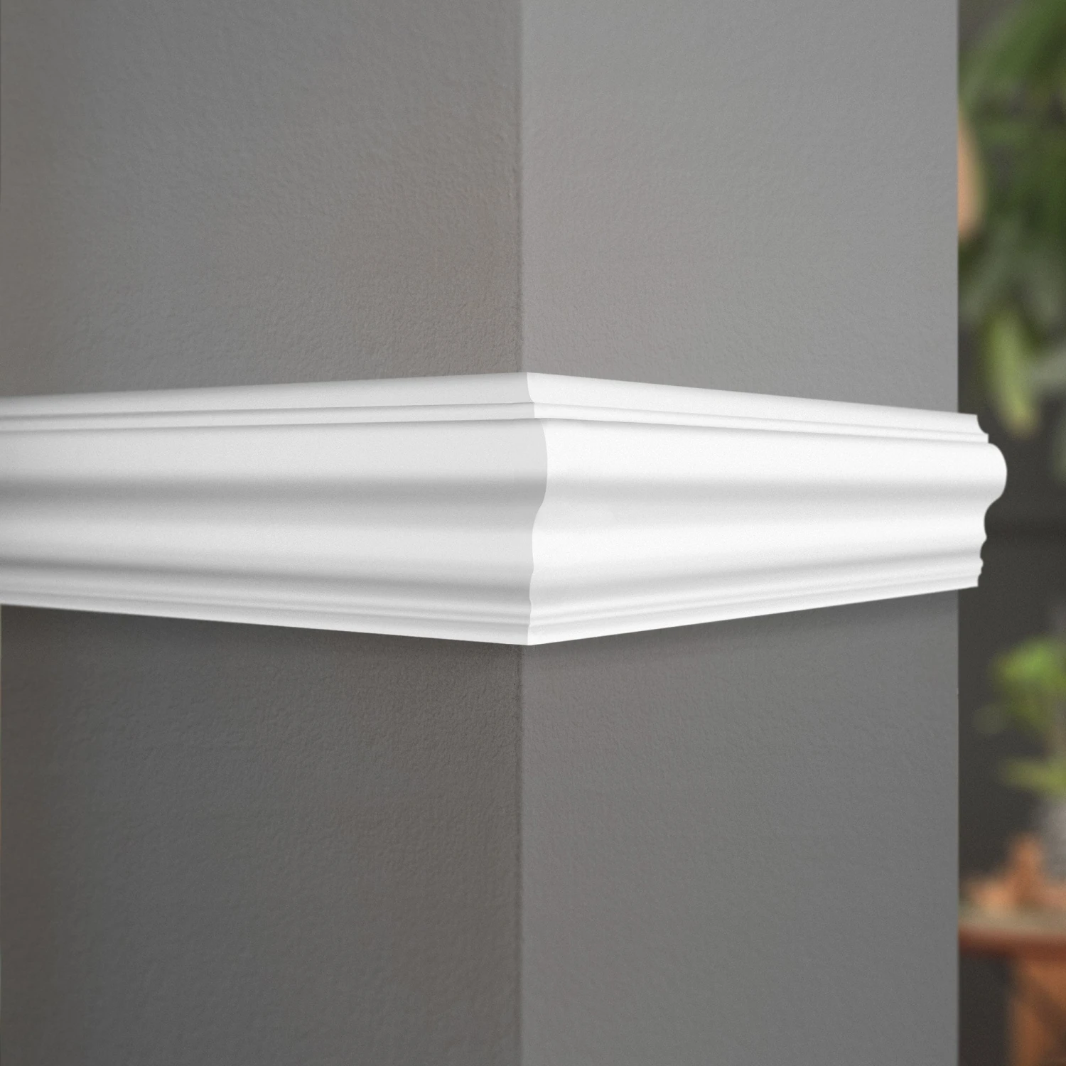 White - 2.4m Painted Dado Rail Decorative Moulding (122307) 2 White - 2.4m Painted Dado Rail Decorative Moulding (122307) - Image 2