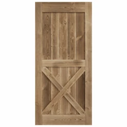 Carbonised Internal Pine 1 Panel X Brace Barn Door (121048) 5 Carbonised Internal Pine 1 Panel X Brace Barn Door (121048) -Oak Door Store 1744642177 44945000
