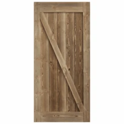 Carbonised Internal Pine 1 Panel Brace Barn Door (121046) 5 Carbonised Internal Pine 1 Panel Brace Barn Door (121046) -Oak Door Store 1744642251 84537200