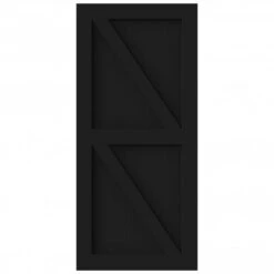 Black Internal Primed 1 Panel X Brace Barn Door -Oak Door Store 1744704100 78256900