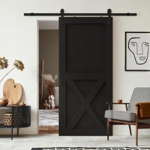 Black Internal Primed Z Brace Barn Door