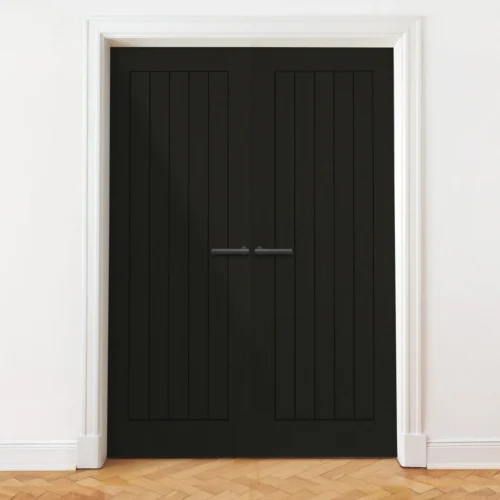 Internal Black Fully Finished Oak Farley Door Pair Door (121318)