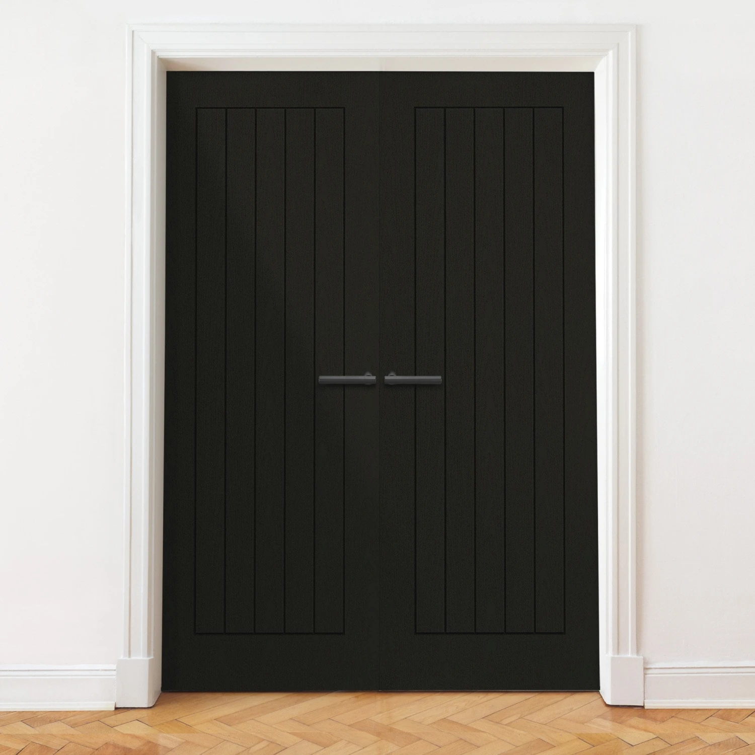 Internal Black Fully Finished Oak Farley Door Pair Door (121318) 1 Internal Black Fully Finished Oak Farley Door Pair Door (121318)