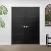 Jet Black Internal Fully Finished Industrial Studio 4 Panel Pair Door (121354)
