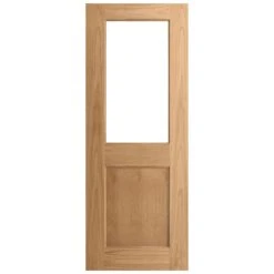 White Internal Oak Camargue 1 Light Clear Glass KF Door (121773) -Oak Door Store 1745494599 66891200