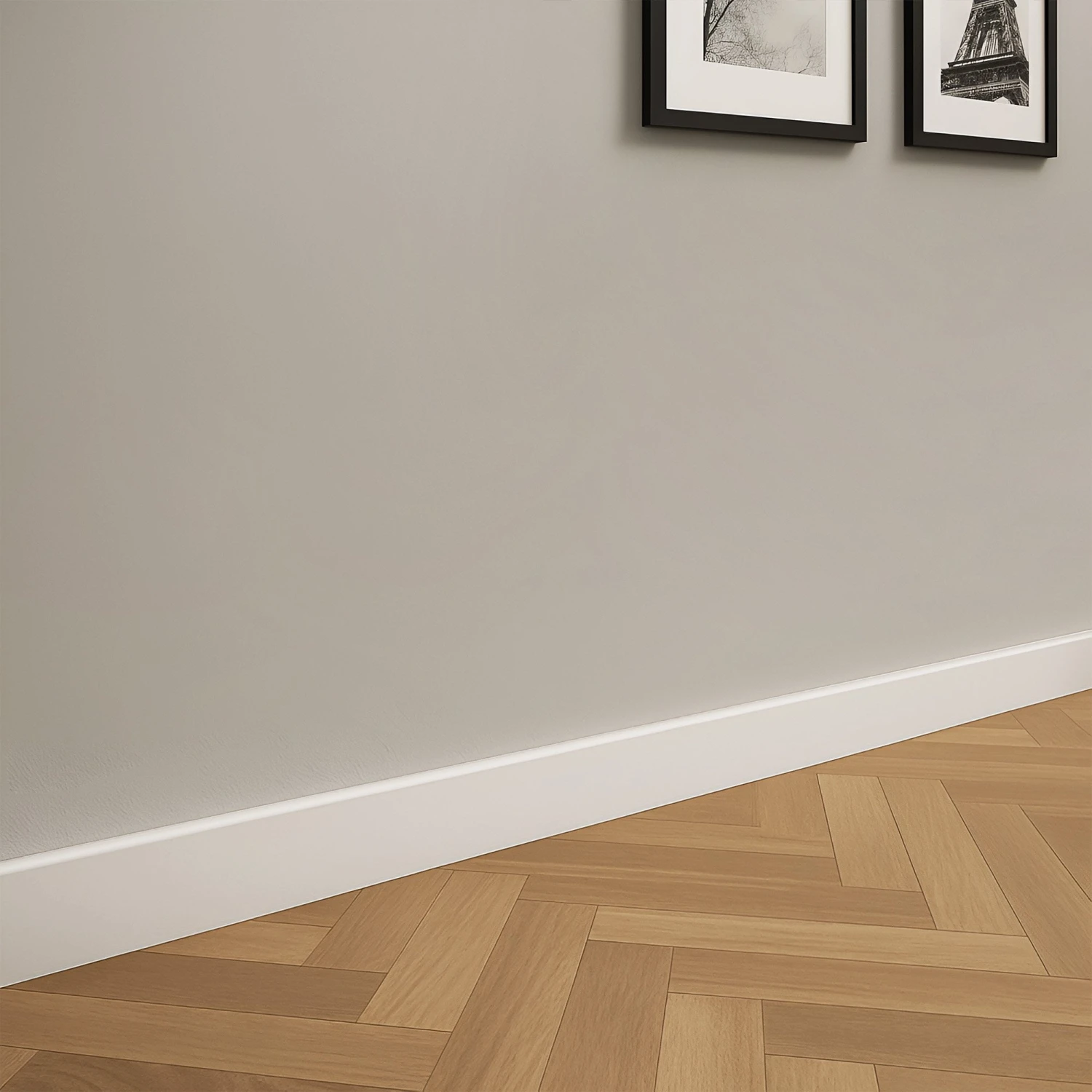 White - 2.4m Painted Medium Base Moulding (120104) 2 White - 2.4m Painted Medium Base Moulding (120104) - Image 2