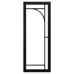 Jet Black Internal Fully Finished 12 Light Arch Industrial Studio Pair Door (STUBLARCHPR) -Oak Door Store Arch studio black door 12 right